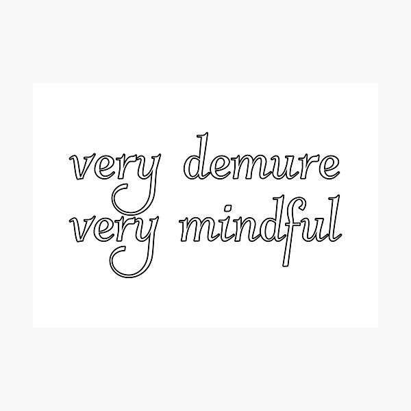 Item preview, very demure, very mindful classy trendy cute designed and sold by RedCircleArt.