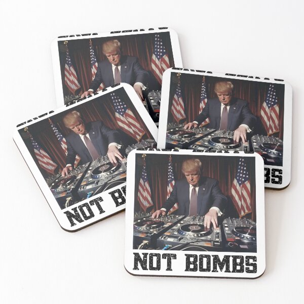 Item preview, DJ Trump On Turntables Drop Beats Not Bombs designed and sold by RockFireMerch.