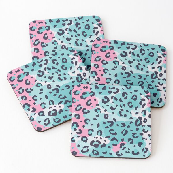 Item preview, A design of a leopard pattern with turquoise and magenta spots. designed and sold by HEMRO.