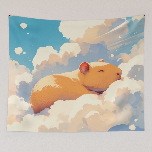 Item preview, Capybara Dreaming in the Clouds designed and sold by AshiraCreations.