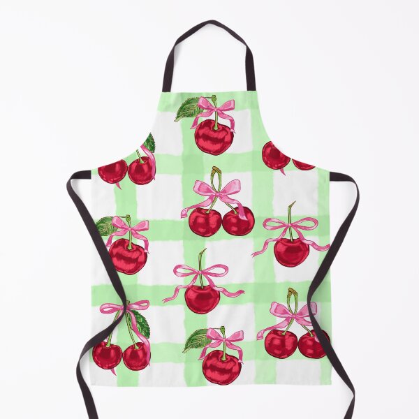 Item preview, Green Gingham Bowed Cherries designed and sold by MaiZephyr.