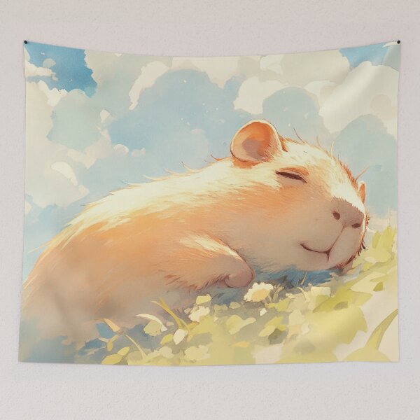 Item preview, Capybara Cuddles in the Grass designed and sold by AshiraCreations.