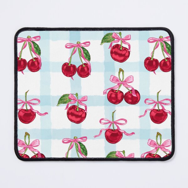 Item preview, Blue Gingham Coquette Cherries designed and sold by MaiZephyr.