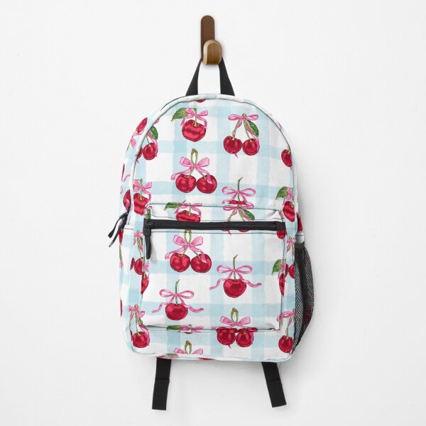 Item preview, Blue Gingham Coquette Cherries designed and sold by MaiZephyr.