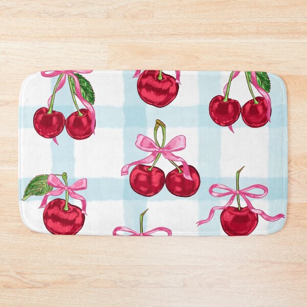 Item preview, Blue Gingham Coquette Cherries designed and sold by MaiZephyr.