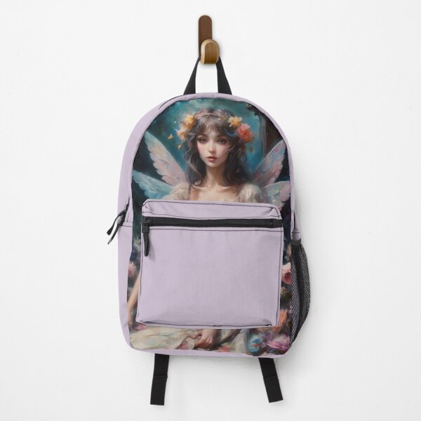 Item preview, Fairy in a magical forest garden - faerie fairytale oil painting fairycore princess aesthetic designed and sold by Fantasy Cache.