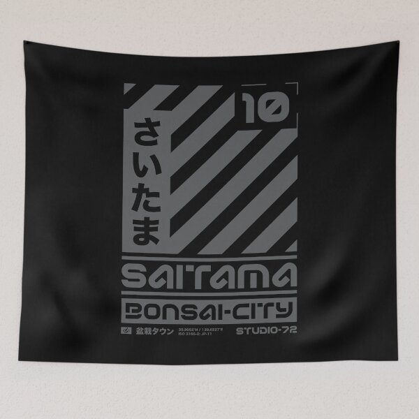 Item preview, Saitama Japan: Cyber-City Graphic Design (Grey) designed and sold by STUDIO-72.