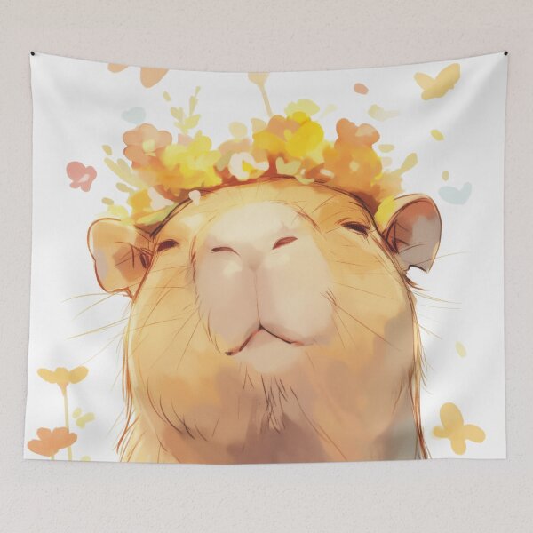 Item preview, Capybara Floral Crown designed and sold by AshiraCreations.