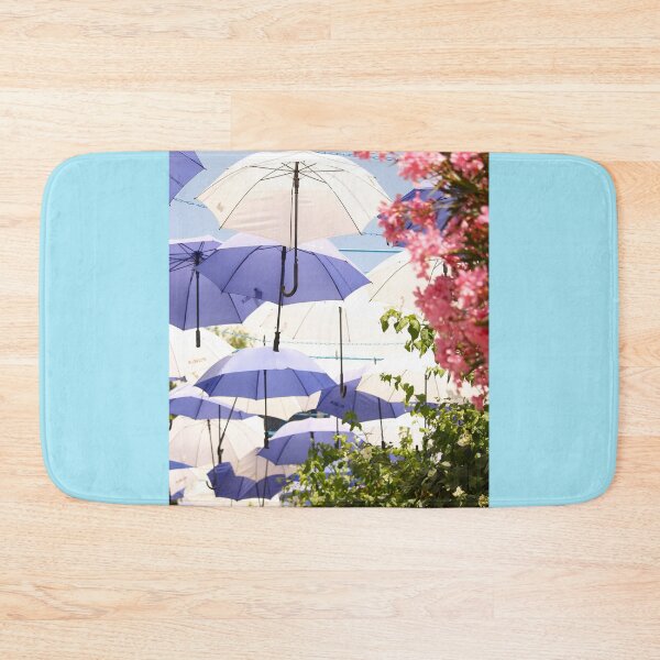 Item preview, Blue White Umbrellas Sidi Vertical designed and sold by eddiebarronshop.