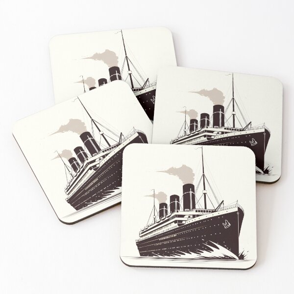 Item preview, Minimalist Titanic Profile Illustration designed and sold by Windy-market.