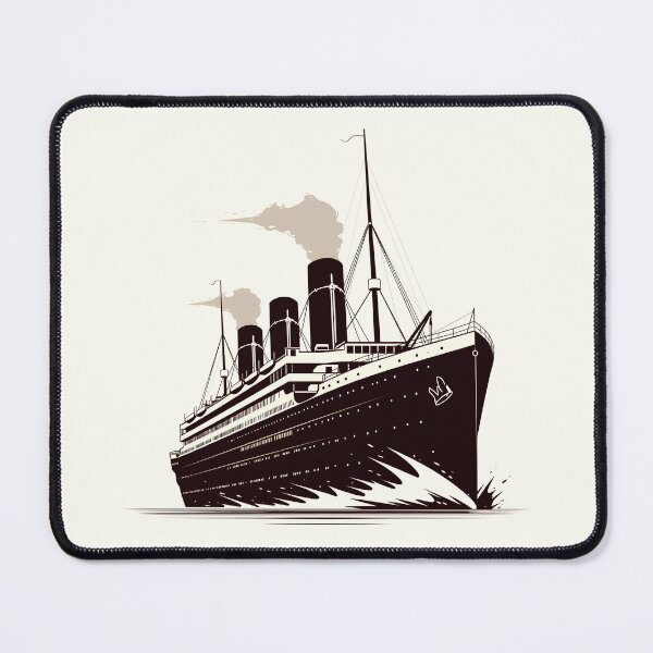 Item preview, Minimalist Titanic Profile Illustration designed and sold by Windy-market.