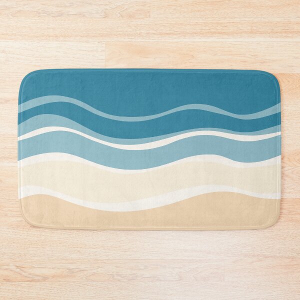 Item preview, A design of a pattern where waves meet the sandy shore, incorporating beige and blue tone. designed and sold by HEMRO.