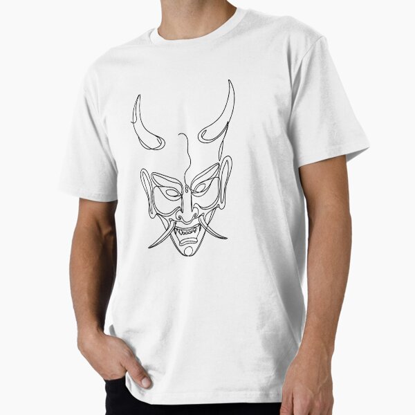 SingleLine Oni Face Premium T-Shirt