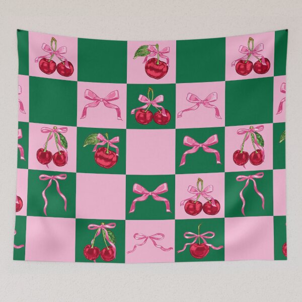 Item preview, Cherry Coquette Bows Plaid designed and sold by MaiZephyr.