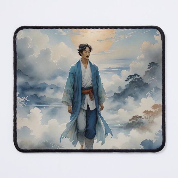 Item preview, Spiritual Japanese Being walking through parallel universe - digital painting designed and sold by SirenSeventyOne.