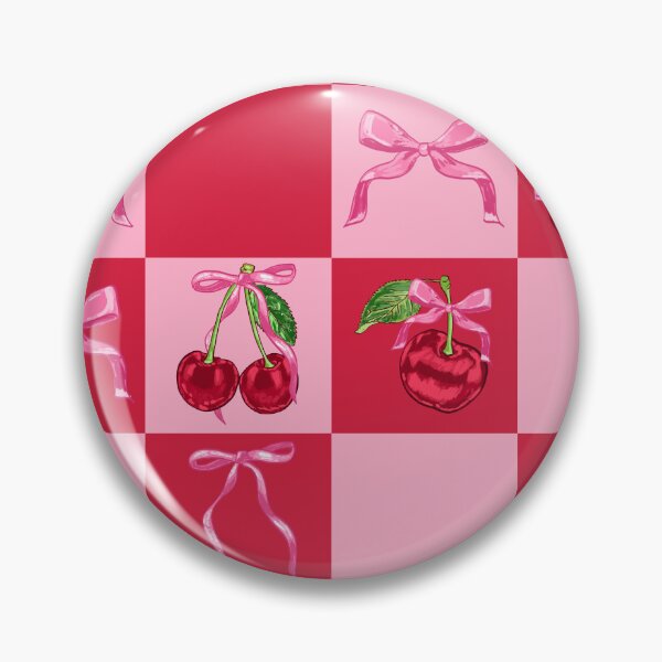 Item preview, Scarlet Cherries and Bows Checker designed and sold by MaiZephyr.