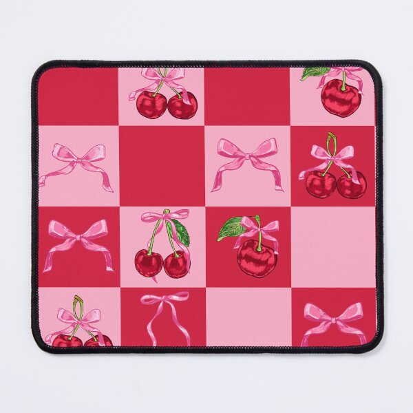 Item preview, Scarlet Cherries and Bows Checker designed and sold by MaiZephyr.