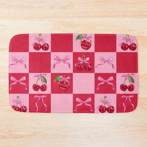 Item preview, Scarlet Cherries and Bows Checker designed and sold by MaiZephyr.