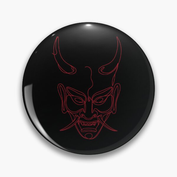 Item preview, SingleLine Oni Face  designed and sold by TrueNovaDesigns.