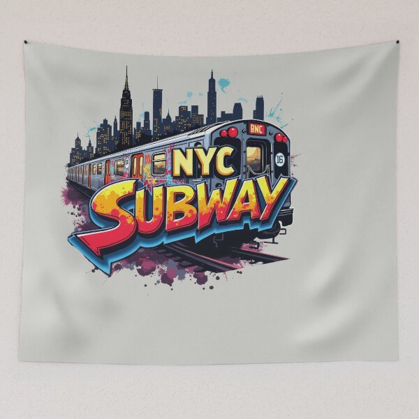 Item preview, New York Subway NYC Subway illustration Train Graffiti designed and sold by MayaDelaye.