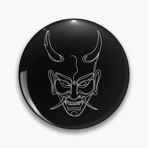 Item preview, SingleLine Oni Face  designed and sold by TrueNovaDesigns.