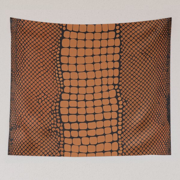 Item preview, A design of a crocodile skin pattern in burnt orange and black. designed and sold by HEMRO.