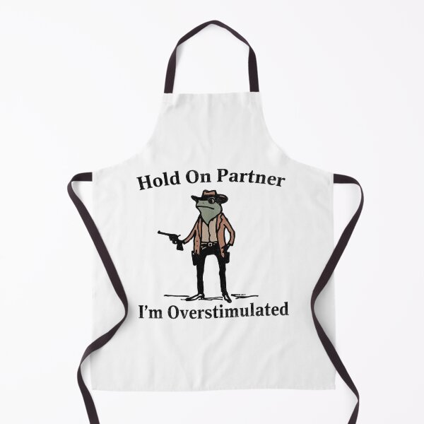 Item preview, Hold On Partner I'm Overstimulated Cowboy Frog designed and sold by Coussahi.
