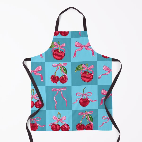 Item preview, Blue Cherries and Bows Checker designed and sold by MaiZephyr.