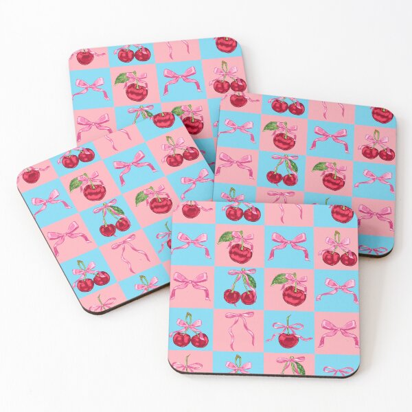 Item preview, Coquette Cherry and Bows Check designed and sold by MaiZephyr.