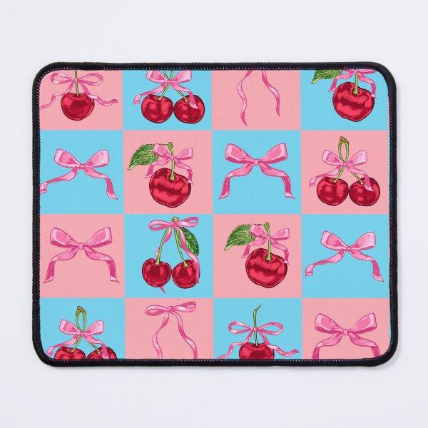 Item preview, Coquette Cherry and Bows Check designed and sold by MaiZephyr.