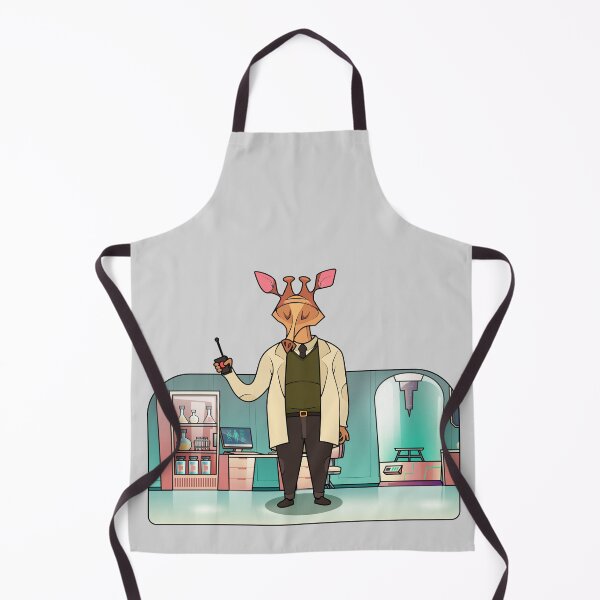 Item preview, Crazy Scientist Giraffe Cartoon Animal on Chemistry Lab designed and sold by Roentgenie.