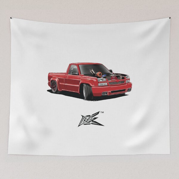 Item preview, american v8 drift truck red designed and sold by NaquashM.