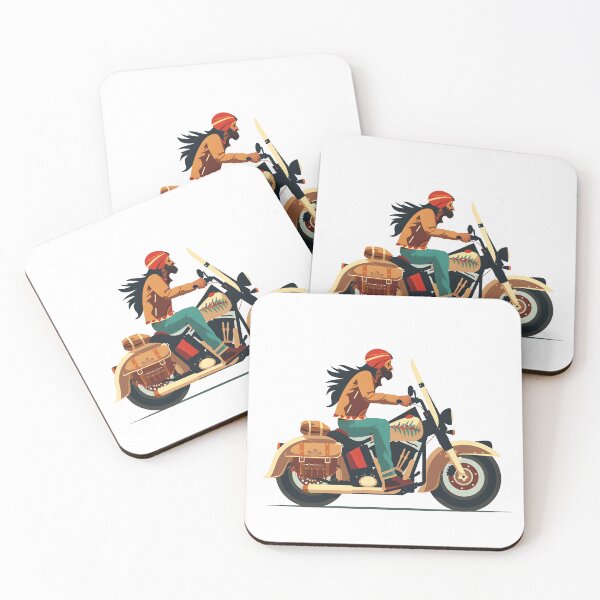 Item preview, hippie biker freedom-loving motorcyclist designed and sold by wonderisland.