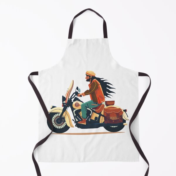 Item preview, hippie biker freedom-loving motorcyclist designed and sold by wonderisland.