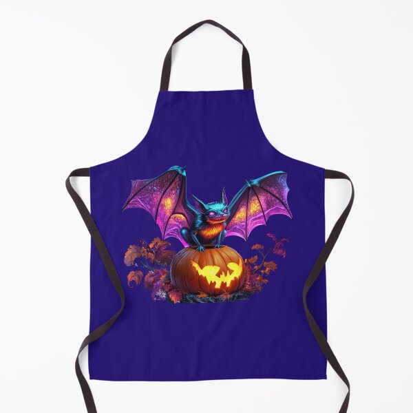 Item preview, A mischievous bat vampire on Halloween under the pumpkin lights. designed and sold by DigitalArtByNow.