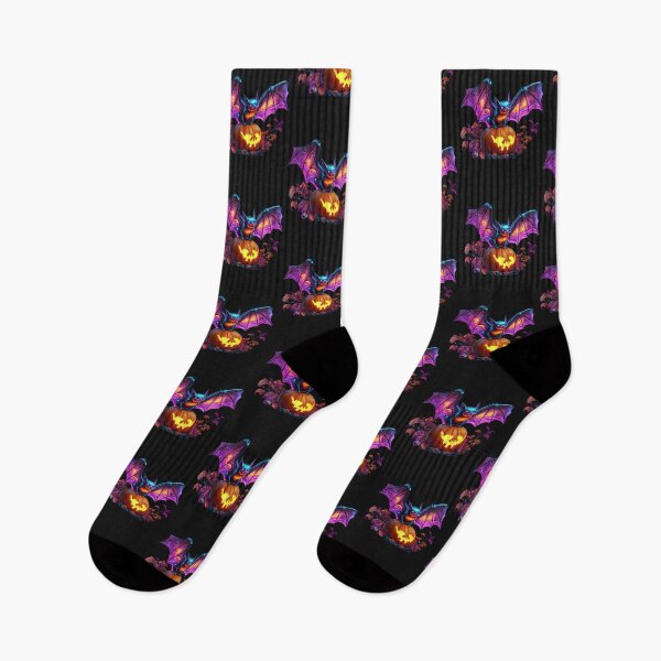 Item preview, A mischievous bat vampire on Halloween under the pumpkin lights. designed and sold by DigitalArtByNow.