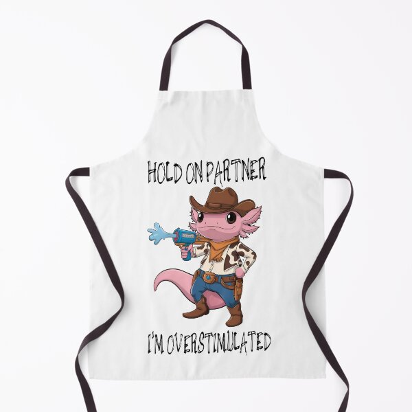 Item preview, Hold on partner Im overstimulated cowboy Axolotl designed and sold by Colorfulman.