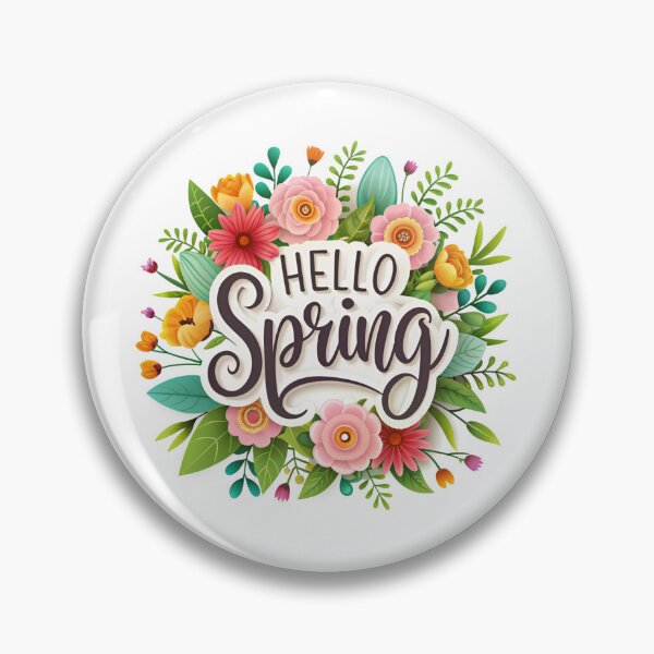 Item preview, Beautiful inscription Hello spring with flowers designed and sold by Erik Visnievskij.