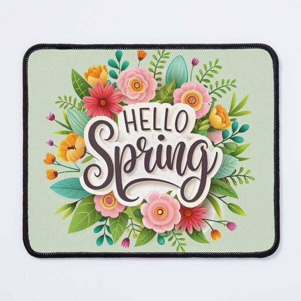 Item preview, Beautiful inscription Hello spring with flowers designed and sold by Erik Visnievskij.