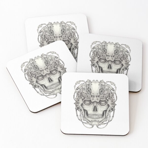 Item preview, Cyberpunk skull surreal art. designed and sold by Jiwsurreal.