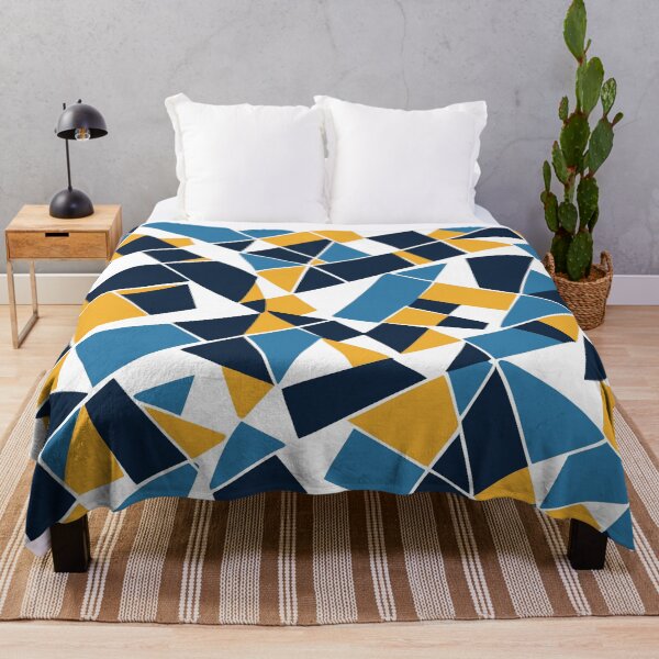 Item preview, Geodesic Geometric Abstract Art 1 Blue and Yellow designed and sold by taiche.