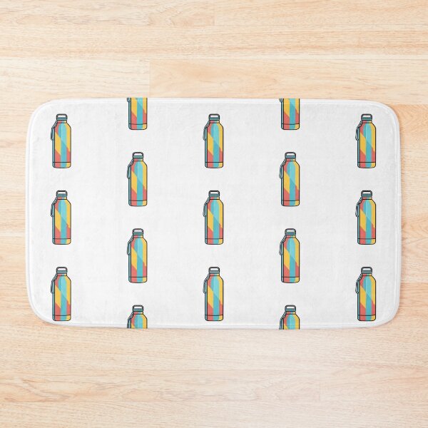 Item preview, Minimal Aesthetic Hydro Flask - Teal Orange Yellow Minimalist Water Bottle Line Design designed and sold by CrownedCanvas.
