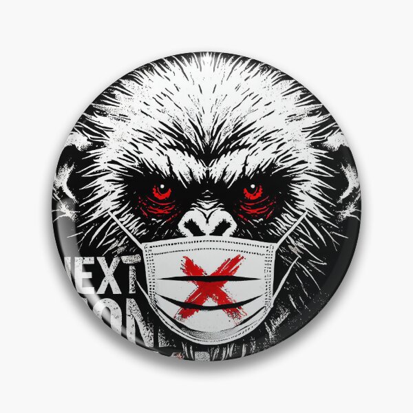 Item preview, Next Pandemic Warning - Masked Monkey Design designed and sold by Tabu Touch.