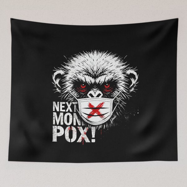 Item preview, Next Pandemic Warning - Masked Monkey Design designed and sold by Tabu Touch.
