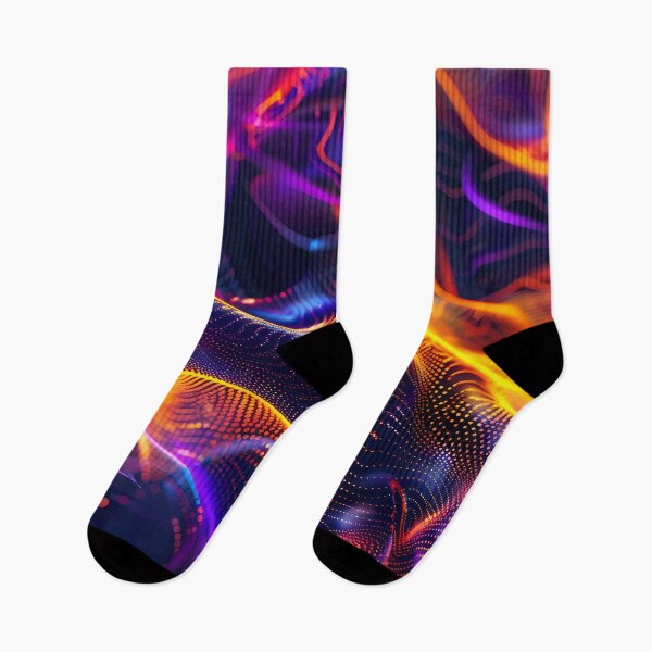 Item preview, “Digital Tech Abstract Design – Neon Colors” designed and sold by Art-Vortex-fr.
