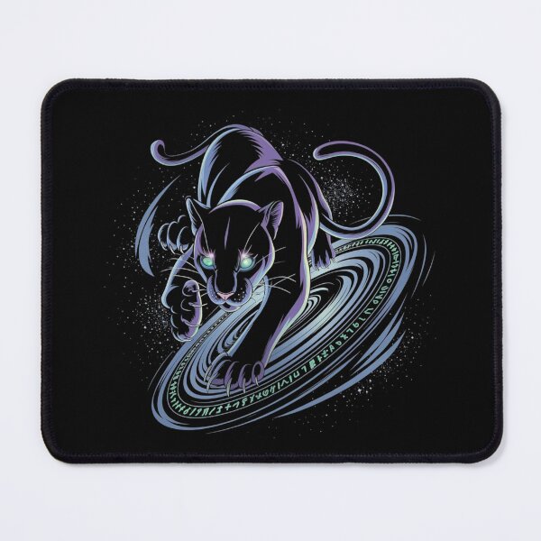 Item preview, Cosmic Panther: Mystical Tribal Vortex Art - Black Panther with Galaxy Eyes designed and sold by Kashear.
