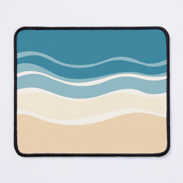Item preview, A design of a pattern where waves meet the sandy shore, incorporating beige and blue tone. designed and sold by HEMRO.
