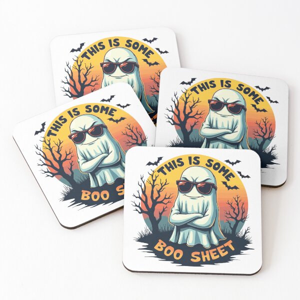 Item preview, Cool Ghost This Is Some Boo Sheet Halloween Pun Design designed and sold by Inspire-DuDe.