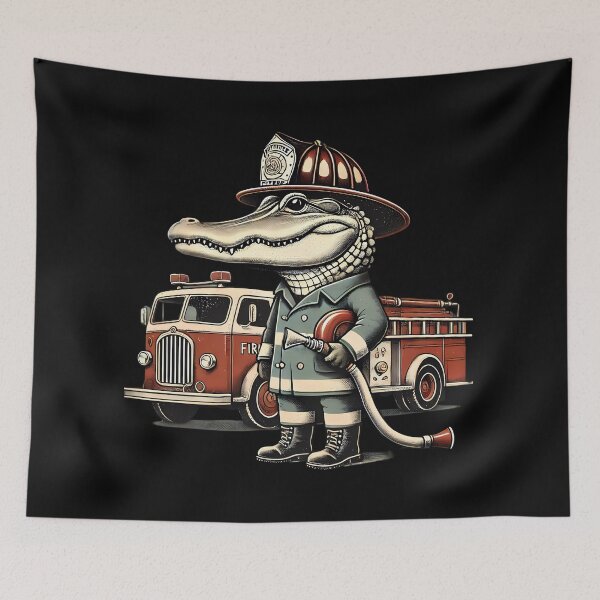 Item preview, Firefighter Croc Reporting for Duty! designed and sold by Linework Studio.