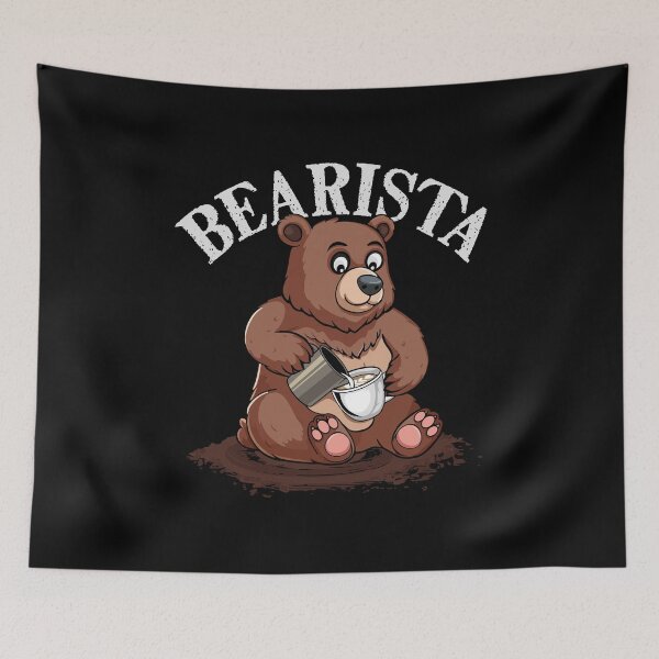 Item preview, Cute Bear Bearista Coffee Lover Gift Latte Art Barista designed and sold by DSWShirts.